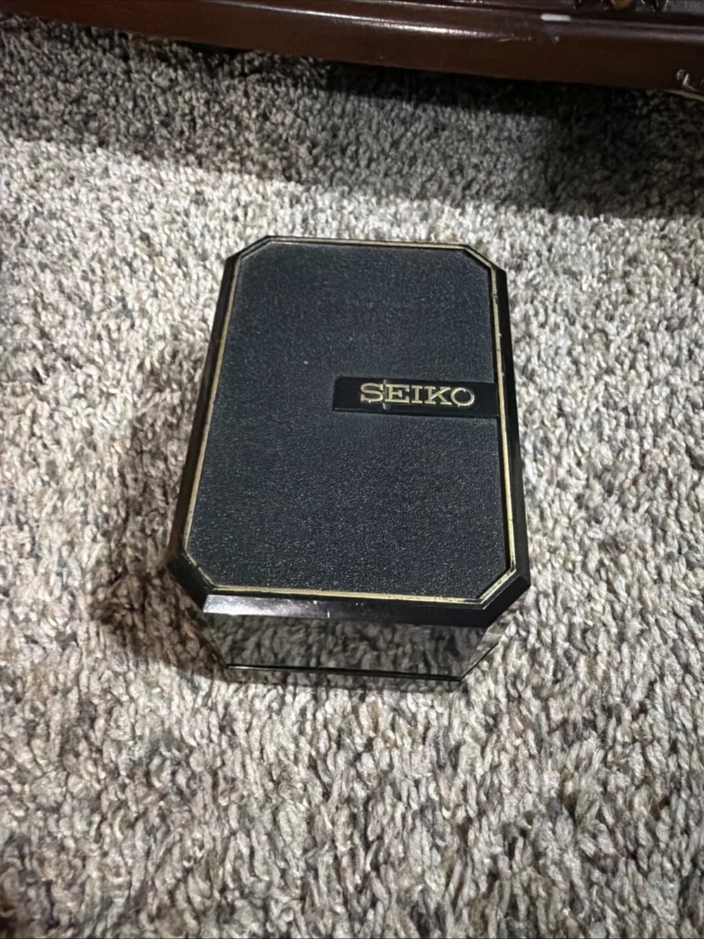 Seiko Two-Tone Gold & Silver Men's Dress Watch with Black Dial